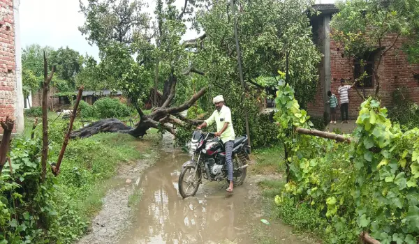 दो दिन की बारिश ने बदली तस्वीर, अम्बेडकरनगर में खेतों से बिजली व्यवस्था तक हुई प्रभावित
